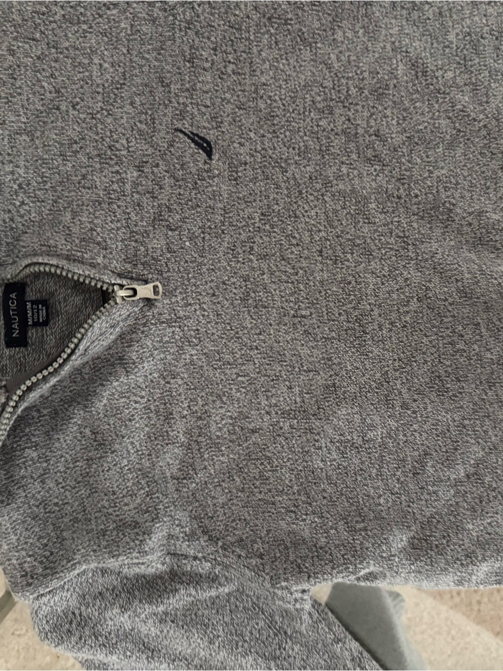 Nautica Men’s Heather Grey Half-Zip Pullover